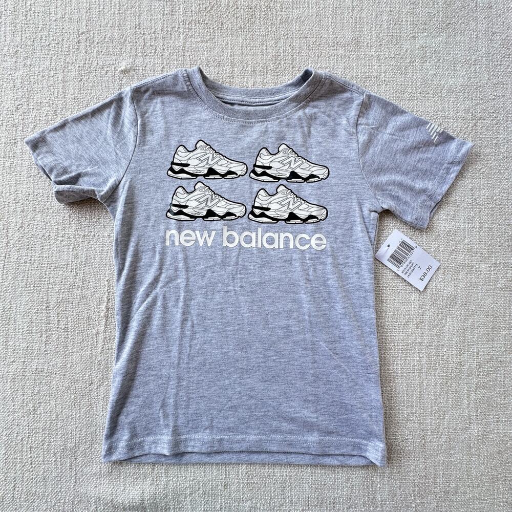 NWT New Balance Gray Graphic Tee 7
